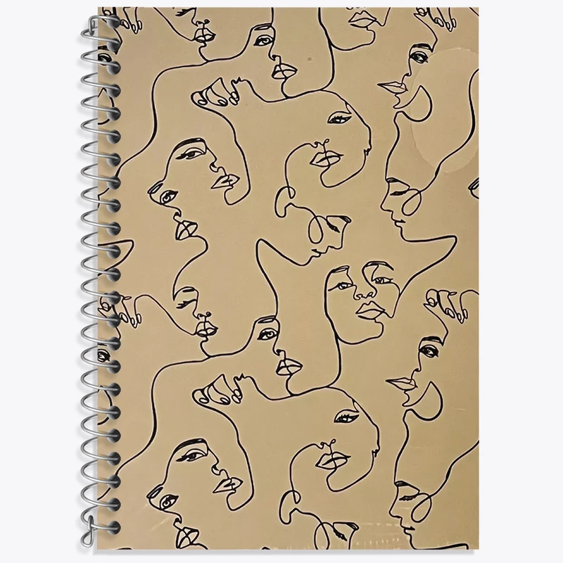 دفتر زبان 50 برگ خندالو مدل سه خط طرح صورتک کد N1723