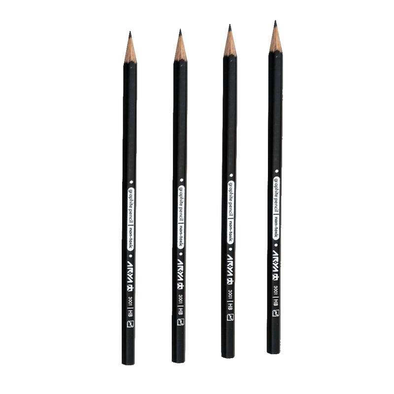 مداد مشکی آریا مدل Graphite-hb کد 103982 بسته 4 عددی