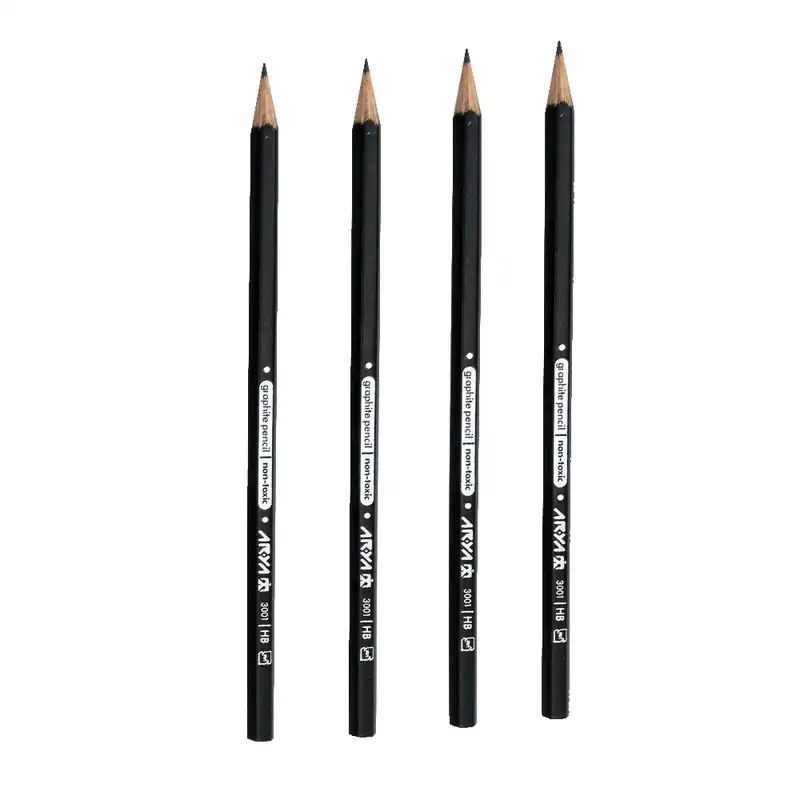 مداد مشکی آریا مدل Graphite-hb کد 103982 بسته 4 عددی