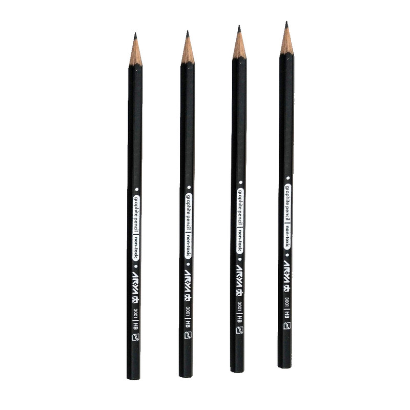 مداد مشکی آریا مدل Graphite-hb کد 103982 بسته 4 عددی مداد مشکی آریا مدل Graphite-hb کد 103982 بسته 4 عددی