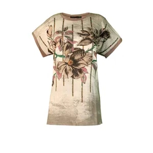 بلوز آستین کوتاه زنانه مدل نگین دار گلبرگ 40