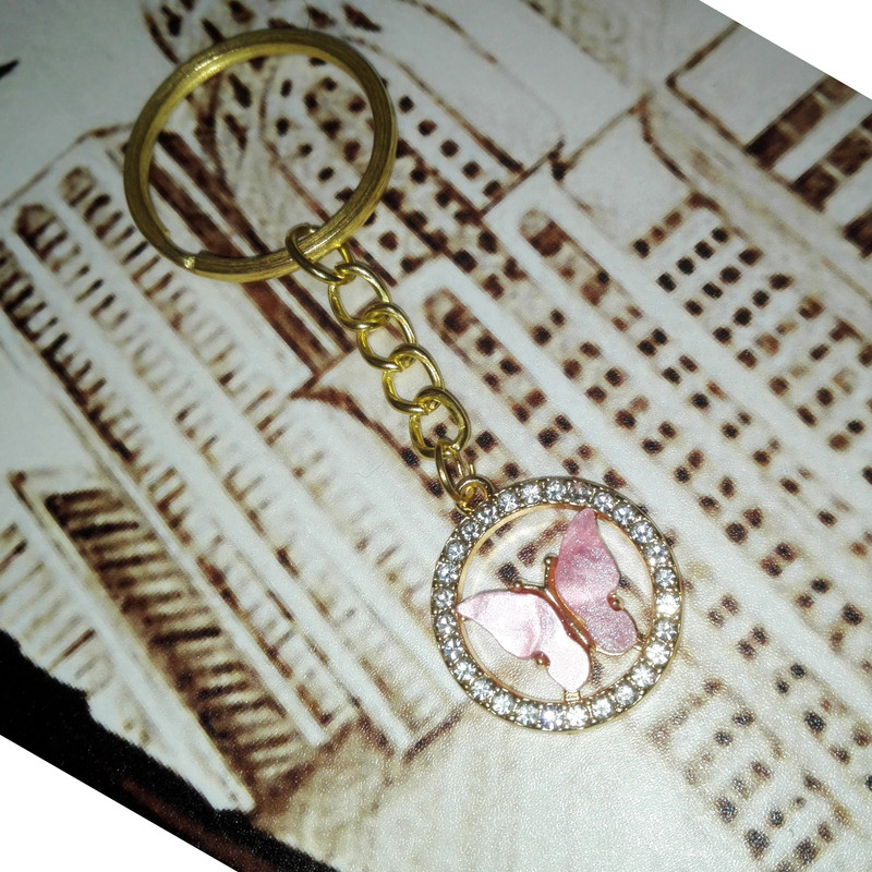 جاکلیدی دخترانه مدل پروانه نگینی