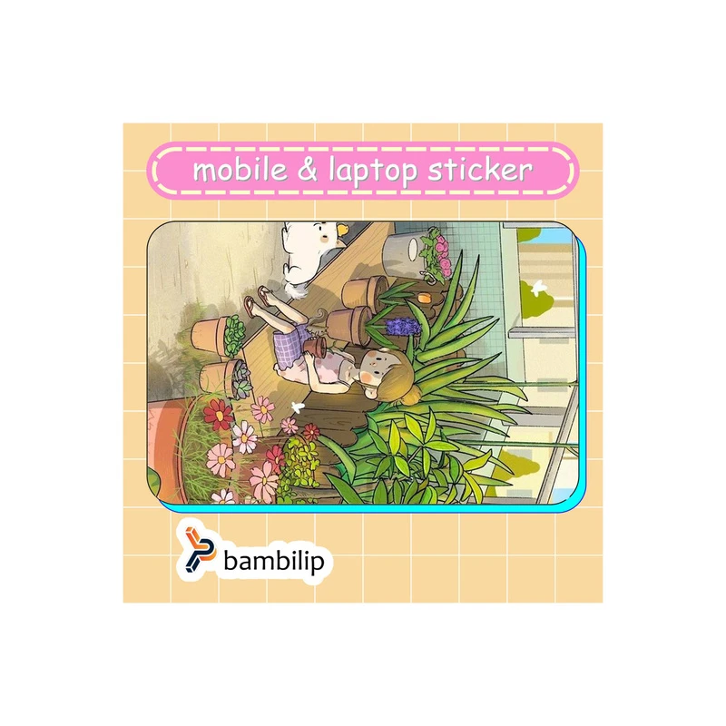 استیکر بامبیلیپ مدل کارت عابر طرح دختر در گلخانه کد 5132262