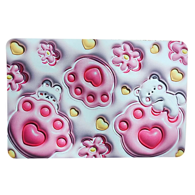 مت زیرانداز ظرف غذا و آب سگ و گربه مدل 3D طرح پنجه