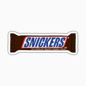 استیکر لپ تاپ و موبایل بووم طرح تنقلات مدل Snickers کد ZX049