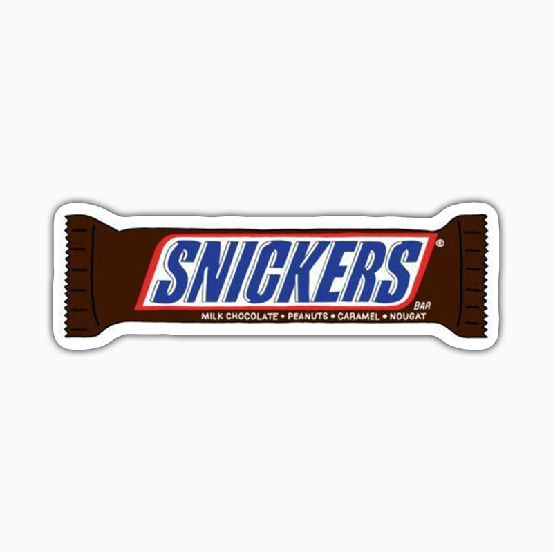 استیکر لپ تاپ و موبایل بووم طرح تنقلات مدل Snickers کد ZX049