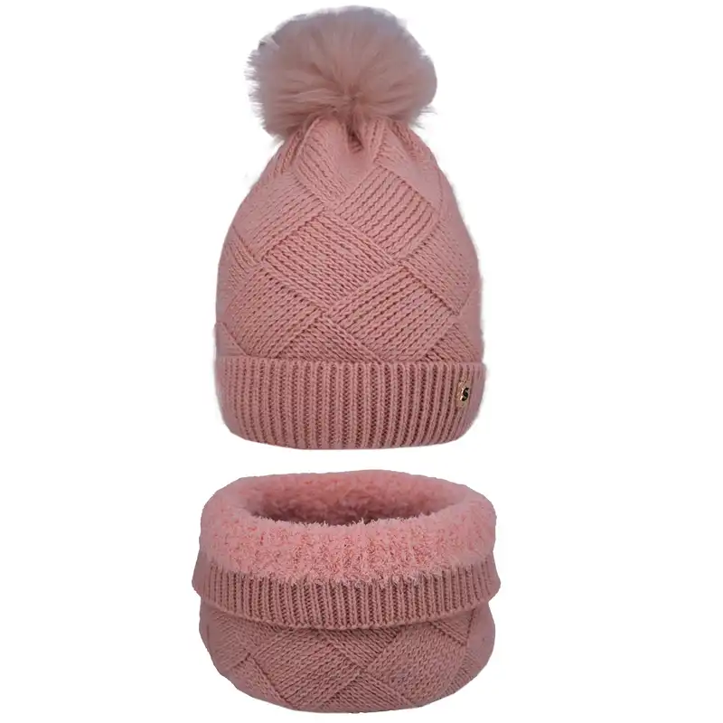 ست کلاه و شال گردن بافتنی مدل سام 313