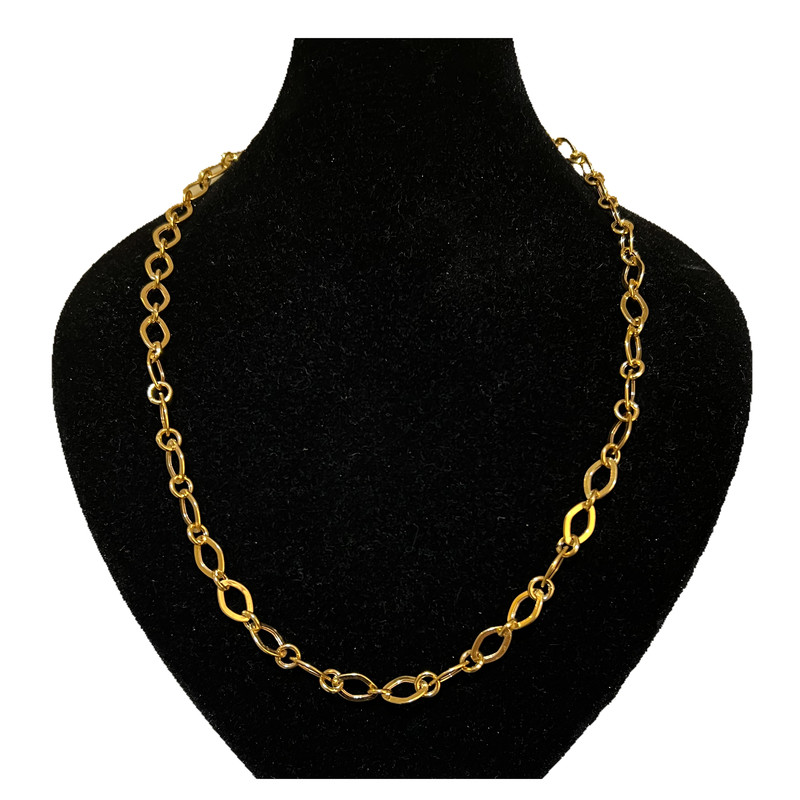 زنجیر حلقه ای زنجیری طلا 18 عیار مردانه دوست خوب مدل DK961