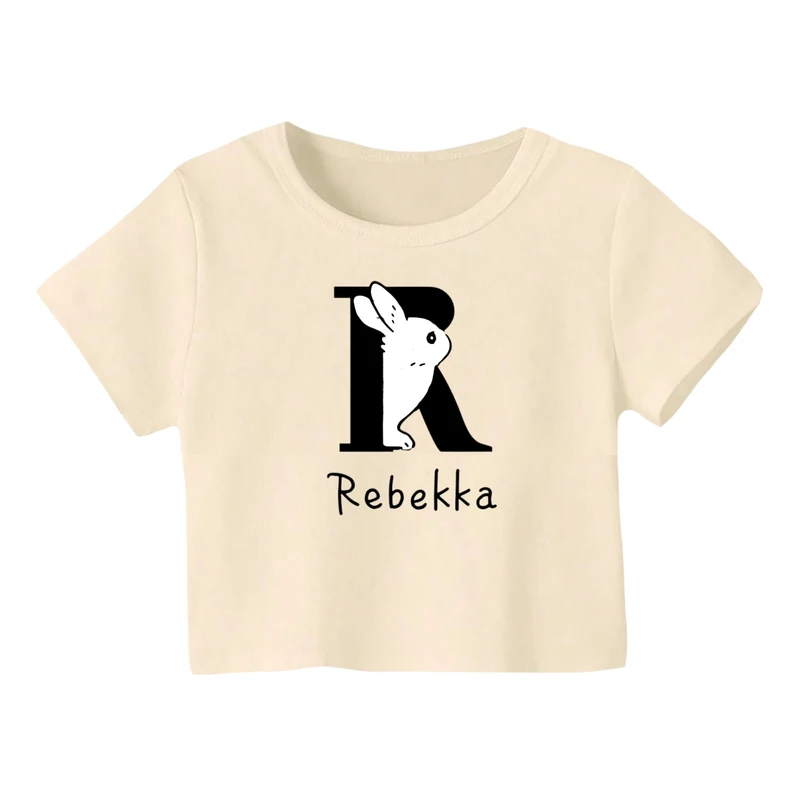 کراپ‌ تی‌شرت آستین کوتاه زنانه مدل خرگوش‌ کد 11