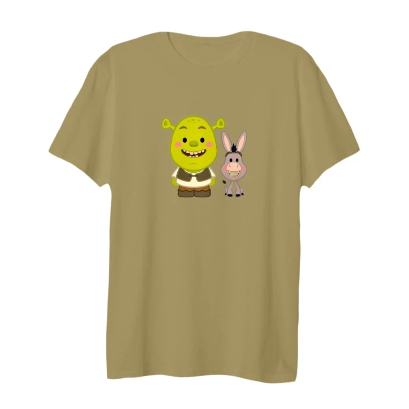 تی شرت لانگ آستین کوتاه زنانه مدل شرک کد 1