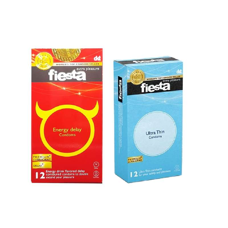 کاندوم فیستا مدل Energy Delay بسته 12 عددی به همراه کاندوم فیستا مدل Ultra Thin بسته 12 عددی