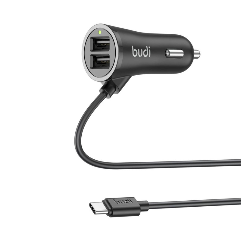 شارژر فندکی 17وات بودی مدل CC068TB1 به همراه کابل USB-C