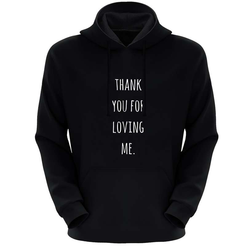 هودی زنانه مدل F357 THANK رنگ مشکی