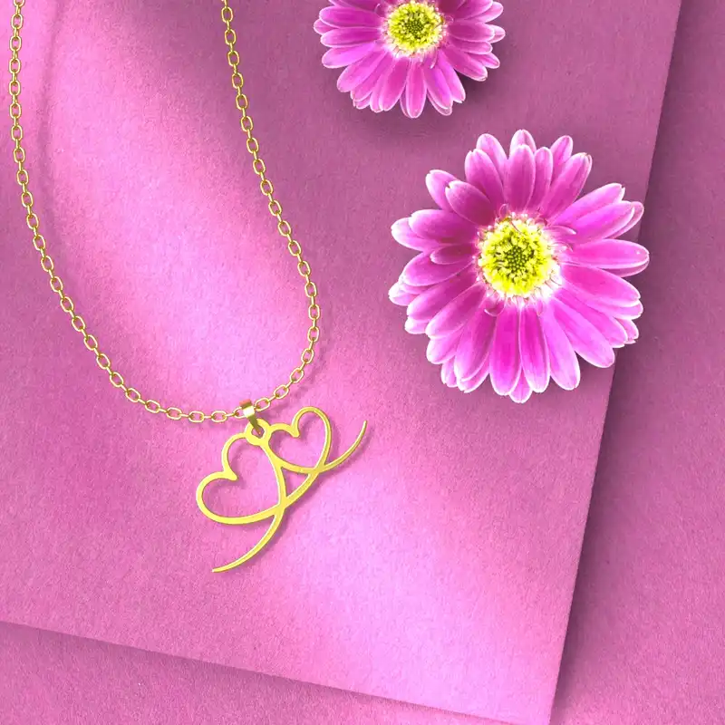 گردنبند طلا 18 عیار زنانه مدوپد مدل  طرح قلب کد E1268