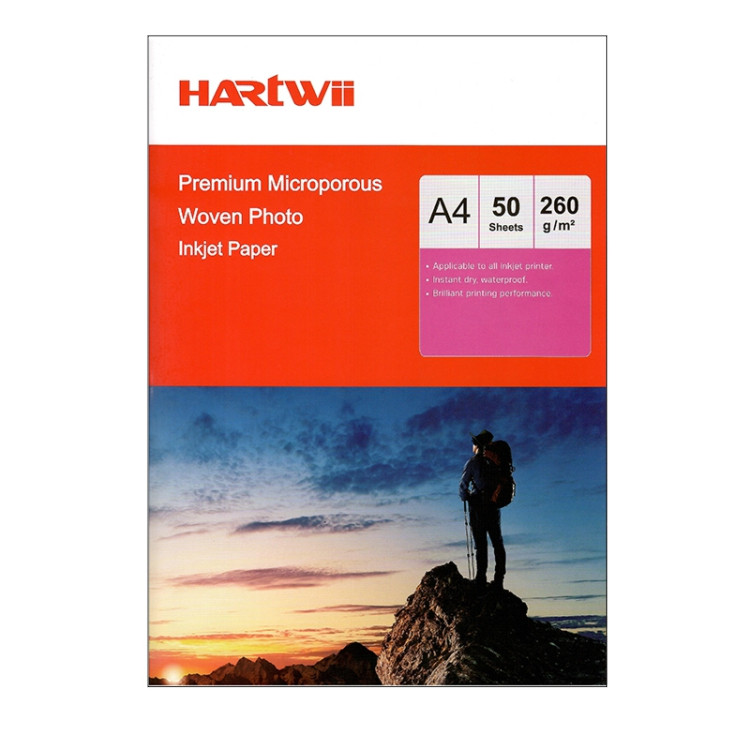 کاغذ چاپ عکس هارتوی مدل Woven 260 سایز A4 بسته 50 عددی
