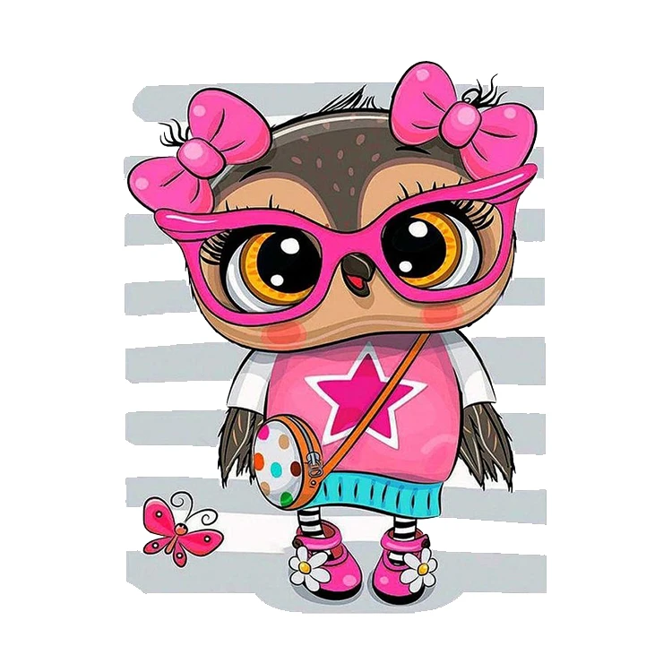 استیکر پارچه و لباس پاد آفرین مدل جغد کیوت کد 322