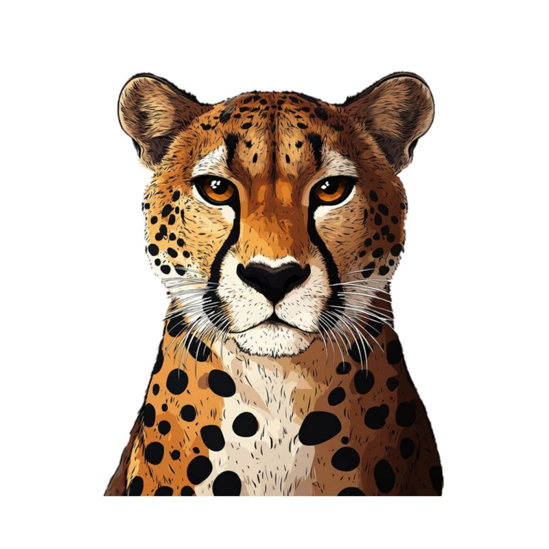 استیکر پارچه و لباس پاد آفرین مدل حیوانات یوز پلنگ کد 2015