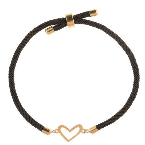 دستبند طلا 18 عیار زنانه مدل قلب