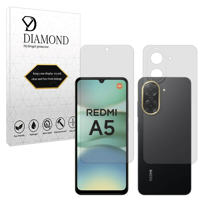 محافظ صفحه نمایش مات دیاموند مدل Tough مناسب برای گوشی موبایل شیائومی Redmi A5 4G به همراه محافظ پشت گوشی