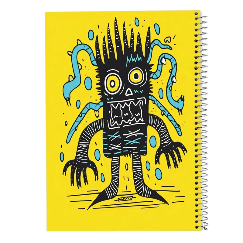 دفتر ژورنال نویسی 50 برگ مدوپد مدل نقطه ای طرح هیولای فانتزی کد DF16741