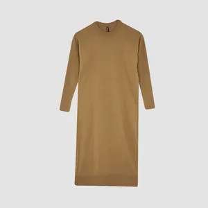 پیراهن زنانه دفکتو مدل BO10694 بافتنی رنگ بژ