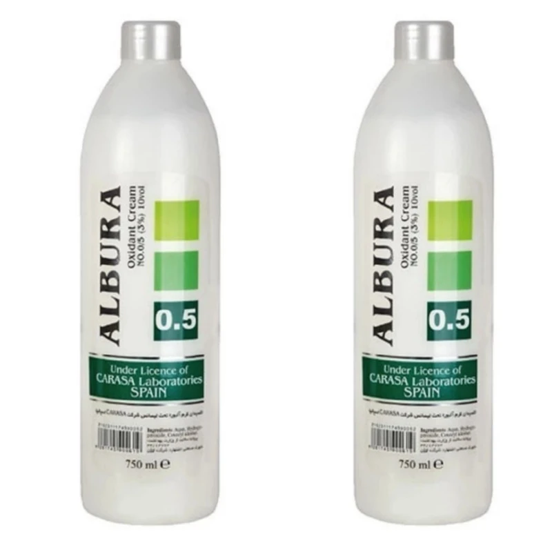 اکسیدان آلبورا مدل 10vol شماره 0.5 سه درصدی حجم 750 میلی لیتر بسته دو عددی