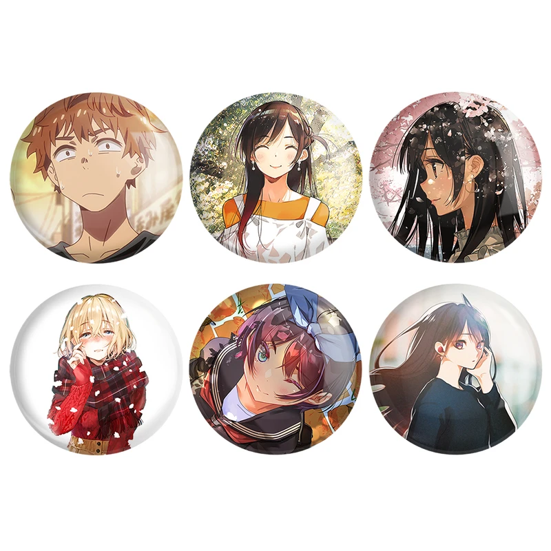 مگنت خندالو طرح انیمه کانوجواوکاری Kanojo Okarishimasu کد 1017B مجموعه 6 عددی