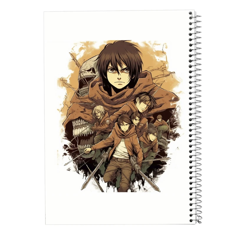 دفتر ژورنال نویسی 50 برگ مدوپد مدل نقطه ای طرح Attack on Titan کد DF10439