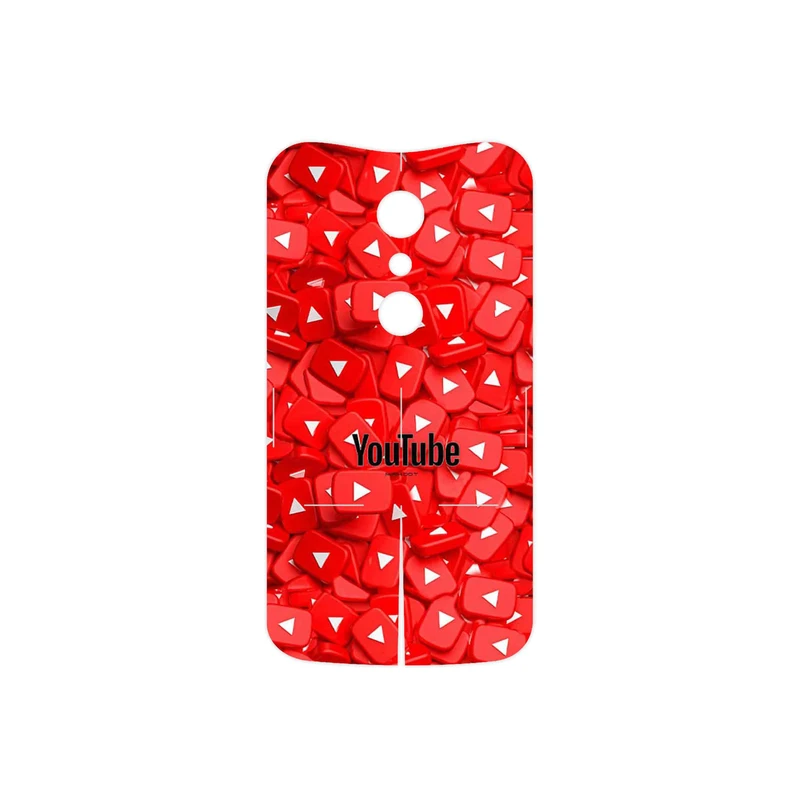 برچسب پوششی ماهوت مدل Youtube مناسب برای گوشی موبایل موتورولا Moto G 2nd gen