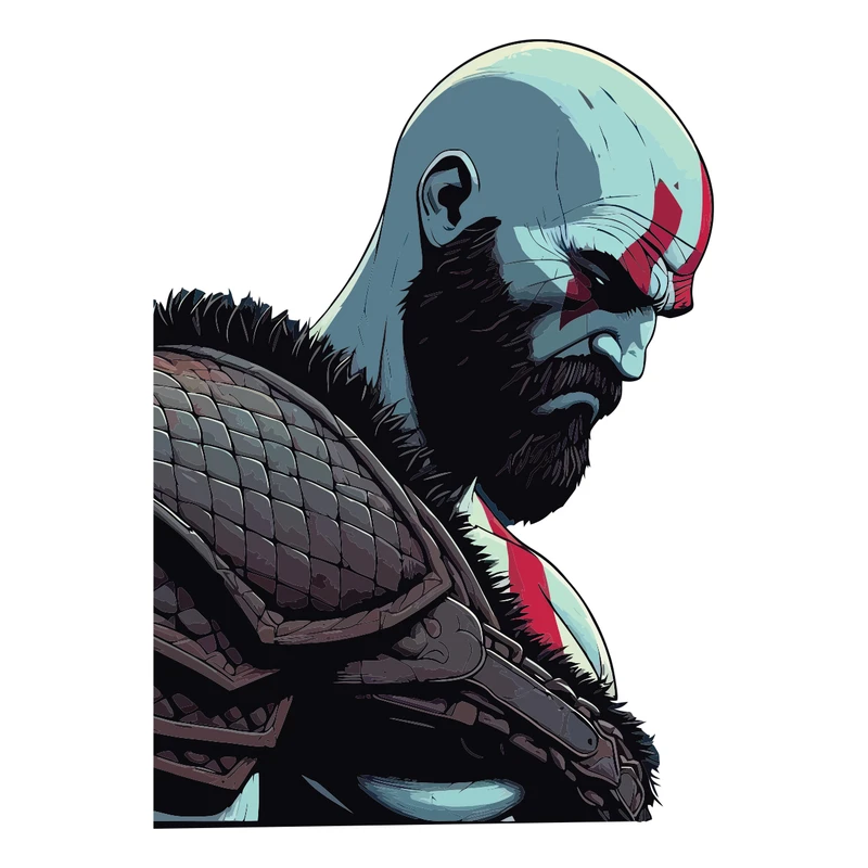 برچسب لپ تاپ پویا مارکت طرح خدای جنگ کد 3506