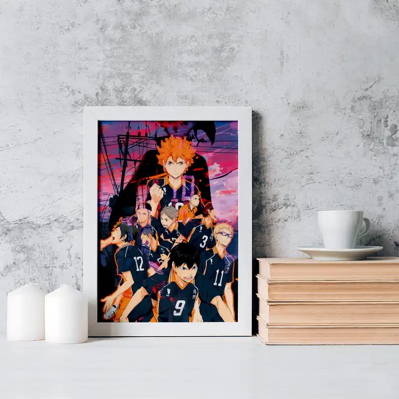 تابلو خندالو مدل تیم کاراسونو انیمه هایکیو Haikyu کد 17793
