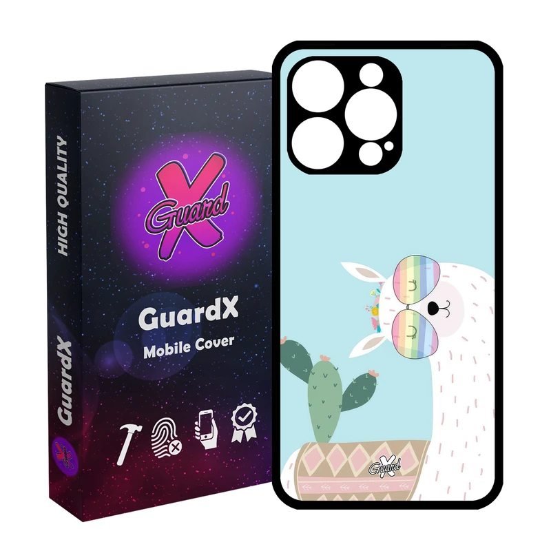 کاور گارد ایکس طرح لاما مدل Glass10644 مناسب برای گوشی موبایل اپل iPhone 15 Pro Max