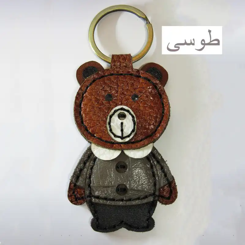 جاکلیدی چرمی مدل خرس