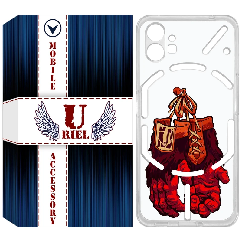 کاور یوریل مدل Clear کد 77 طرح دستکش مناسب برای گوشی موبایل ناتینگ فون Nothing Phone 1