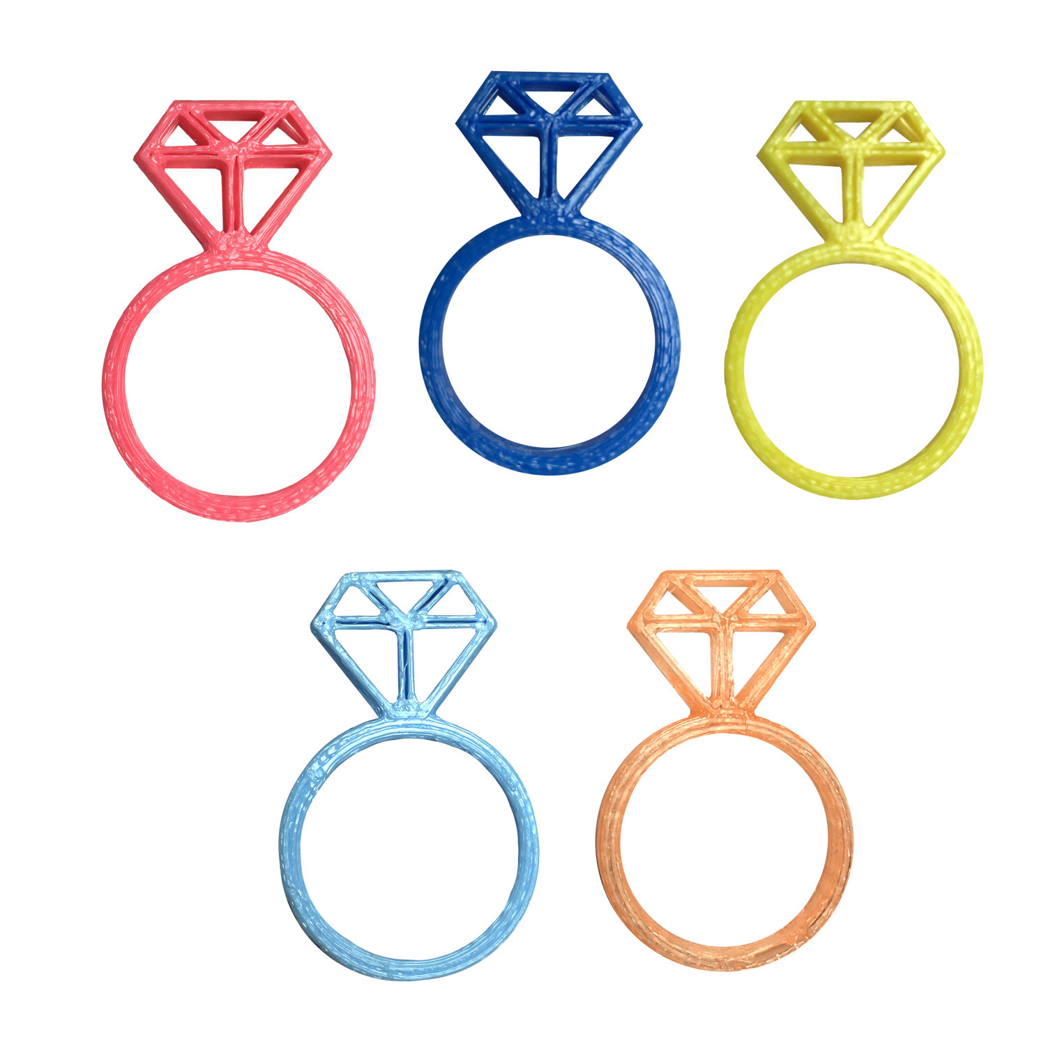 انگشتر دخترانه کد 3DTY01 مجموعه پنج عددی انگشتر دخترانه کد 3DTY01 مجموعه پنج عددی