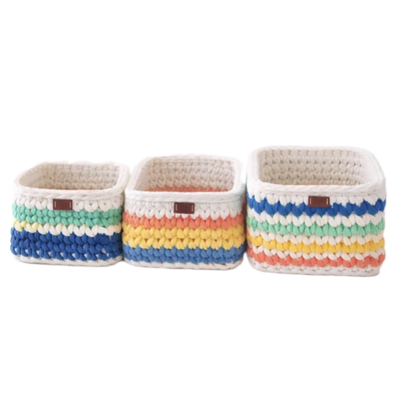 سبد قلاب بافی تریکو طرح نوزادی کد 066 مجموعه 3 عددی
