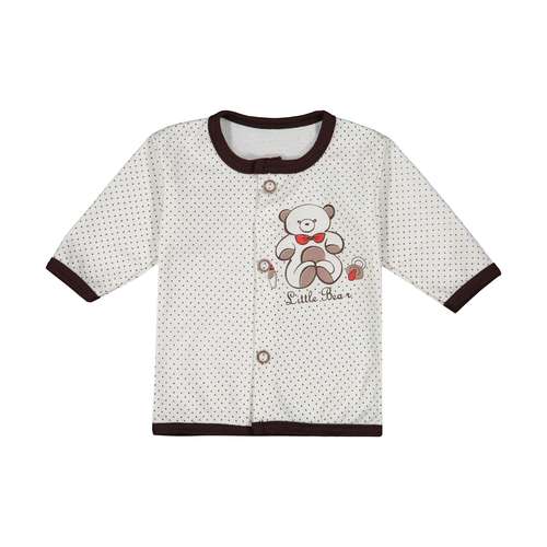 شومیز آستین بلند نوزادی مدل خرس خالدار