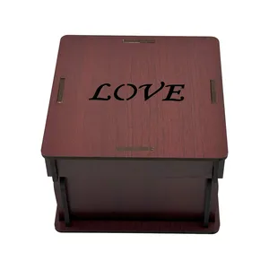 جعبه ساعت مدل چوبی طرح LOVE