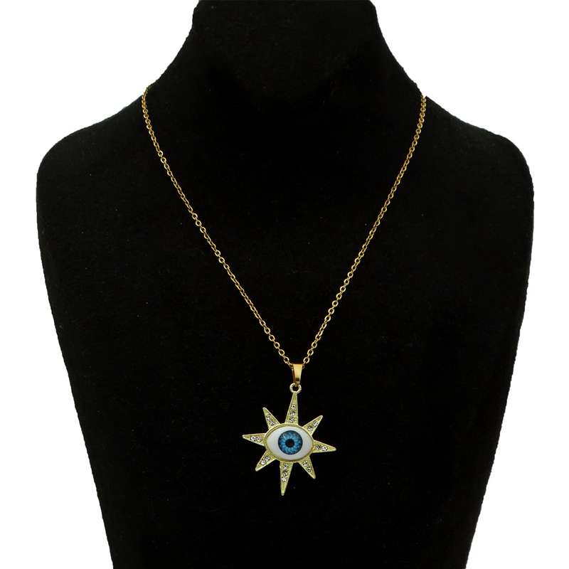 گردنبند دخترانه مدل چشم و ستاره جذاب کد GZ-Beh-09 گردنبند دخترانه مدل چشم و ستاره جذاب کد GZ-Beh-09