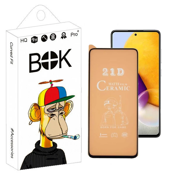 محافظ صفحه نمایش سرامیکی مات بوک مدل Ceranox مناسب برای گوشی موبایل سامسونگ Galaxy a72