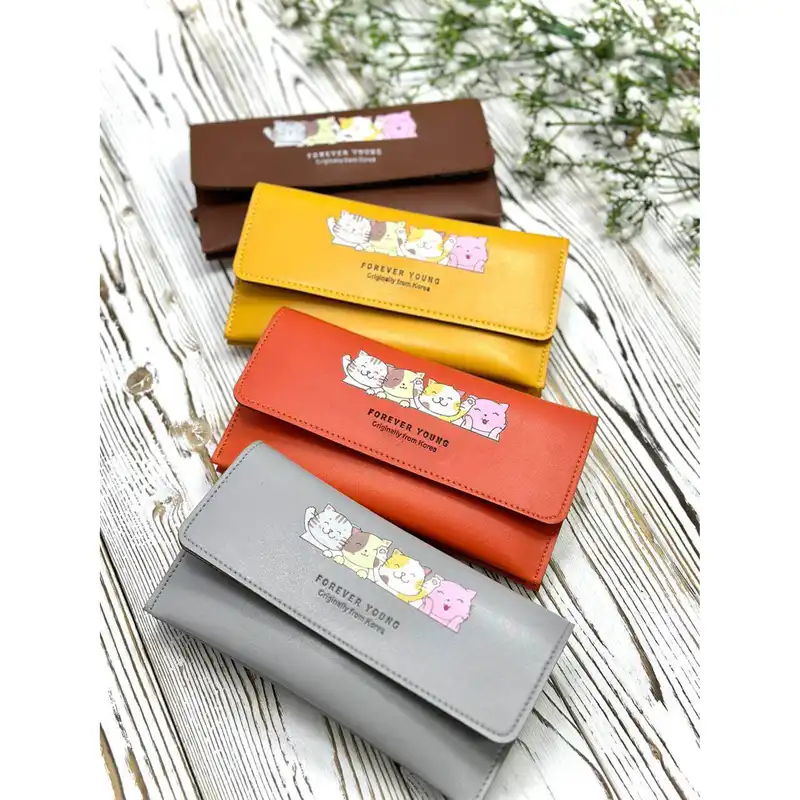 کیف پول زنانه مدل گربه خندون KZD-045