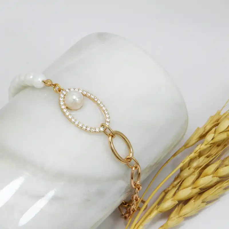 دستبند زنانه ژوپینگ مدل مروارید کد 140