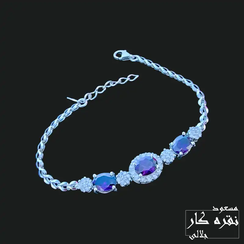 دستبند نقره زنانه مسعود جلالی نقره کار مدل 30602