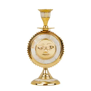 جاشمعی برنزی مدل صدف دریایی طرح خورشید کد 45627