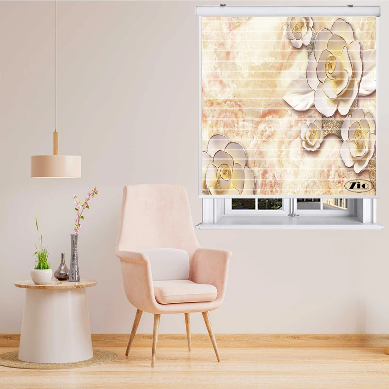 پرده زبرا مدل سیلوئت 3D1039 سایز 150x150 سانتی متر