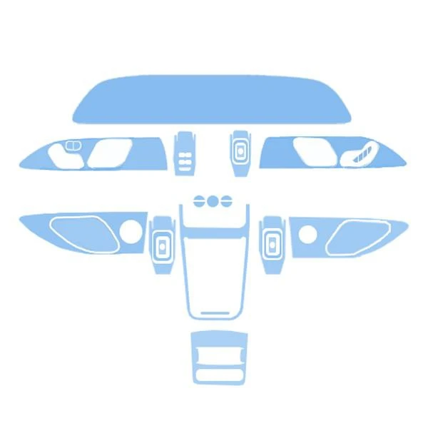برچسب محافظ تریم داخلی کنسول خودرو مدل فول ست مناسب برای اکستریم TXL مجموعه 17 عددی