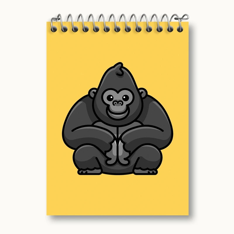 دفتر یادداشت 50 برگ خندالو مدل حیوانات بامزه گوریل کد 28198