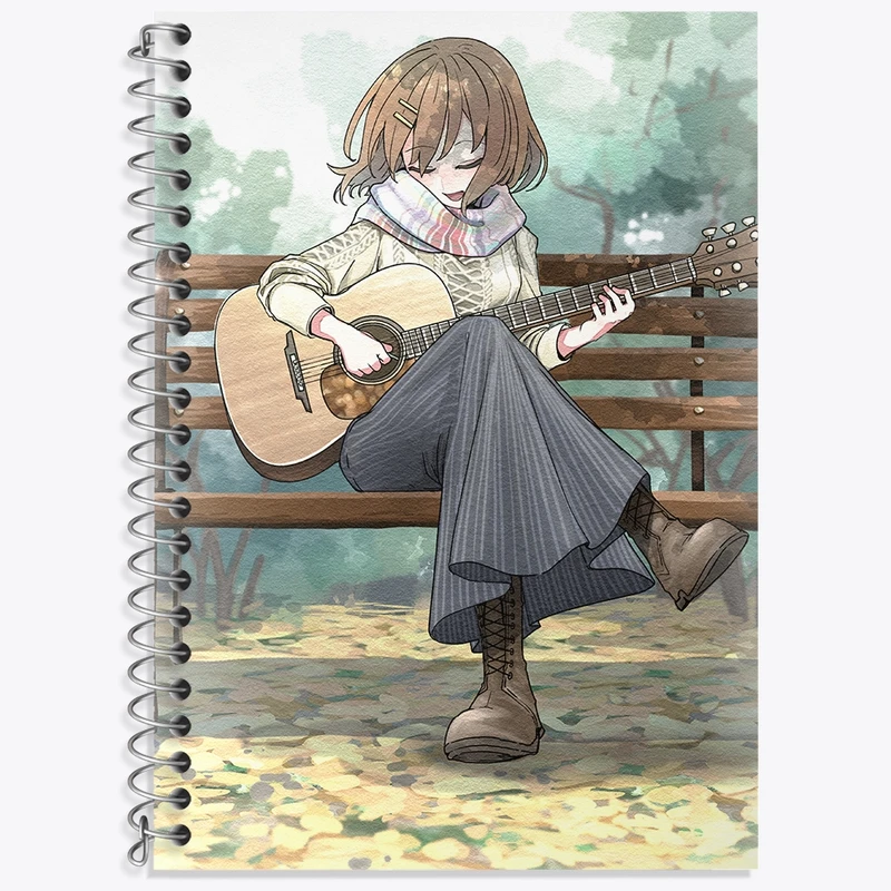 دفتر زبان 50 برگ خندالو مدل سه خط طرح یویی انیمه كي اون کد 34201