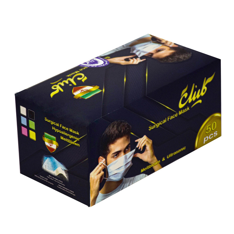 ماسک تنفسی کلینل مدل 3 لایه ملت بلون دار بسته 50 عددی