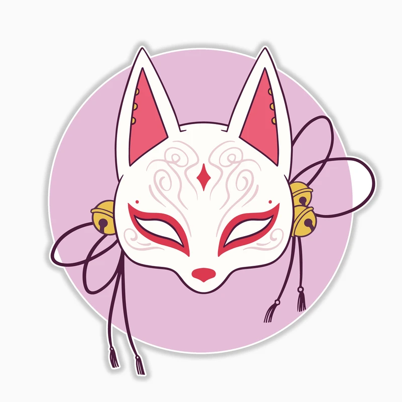 استیکر لپ تاپ و موبایل بووم طرح نقاب روباه کد MM54